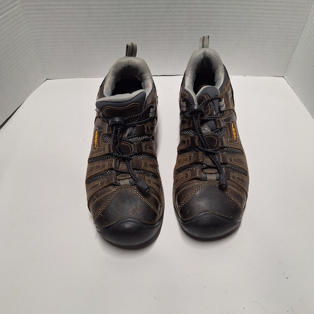 Keen Men's Brown and Black Steel Toe Athletic Shoes